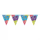 65 år mini flaggbanner 3m