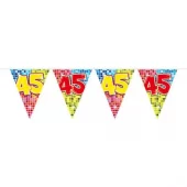 45 år mini flaggbanner 3m