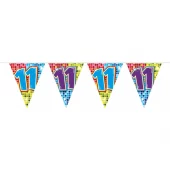 11 år mini flaggbanner 3m