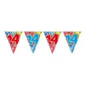 14 år mini flaggbanner 3m