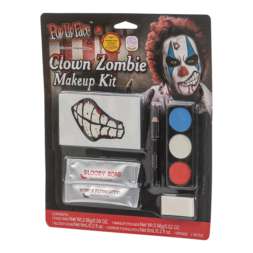 Clown zombie make up kit