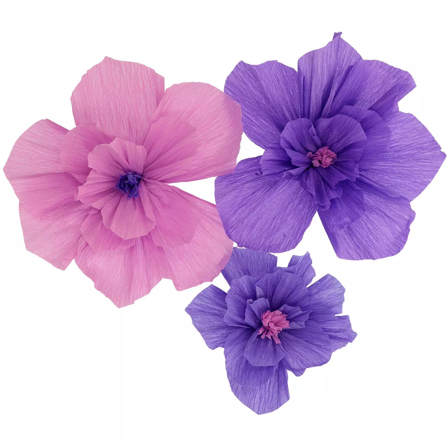 Table decoration – Flower Set – posh purple – 3 pieces