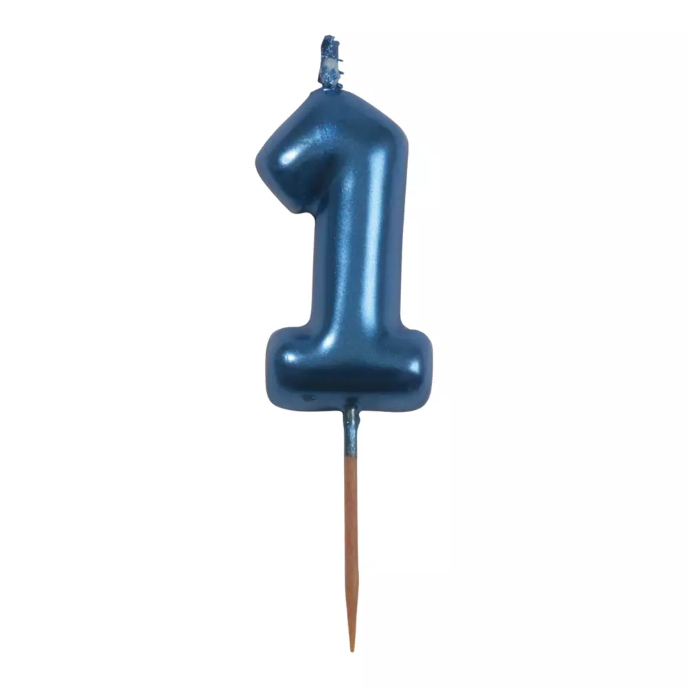 Birthday candle blue 1