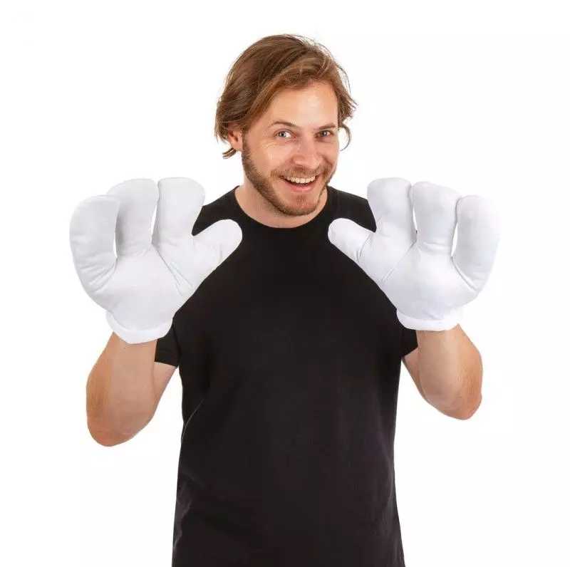 Gigant hvite hansker (Mario/Mikke)
