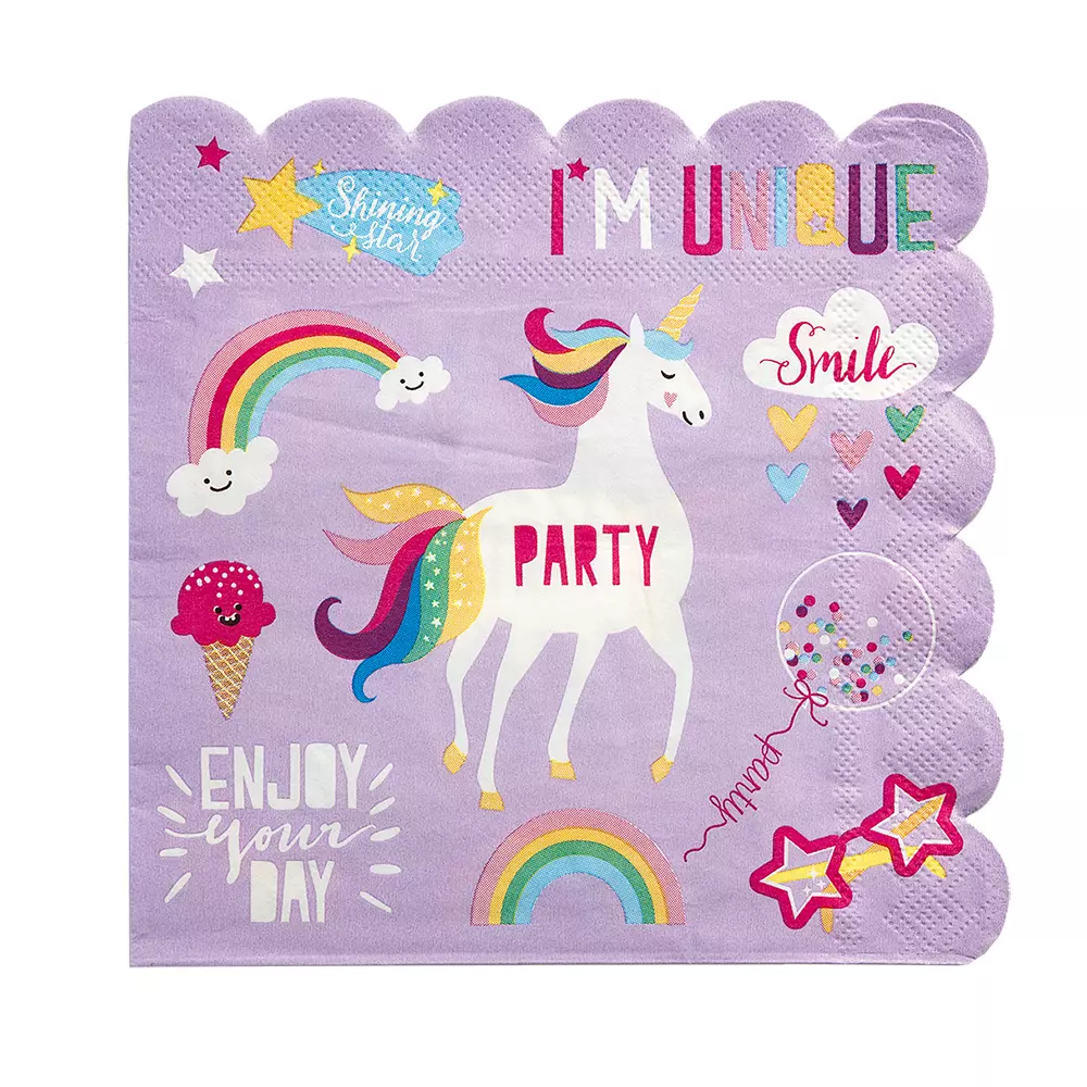 Unicorn party servietter 16 pk