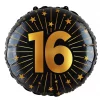 16 år Golden celebrations folieballong