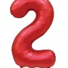 Tallballong 2 satin rød 86cm