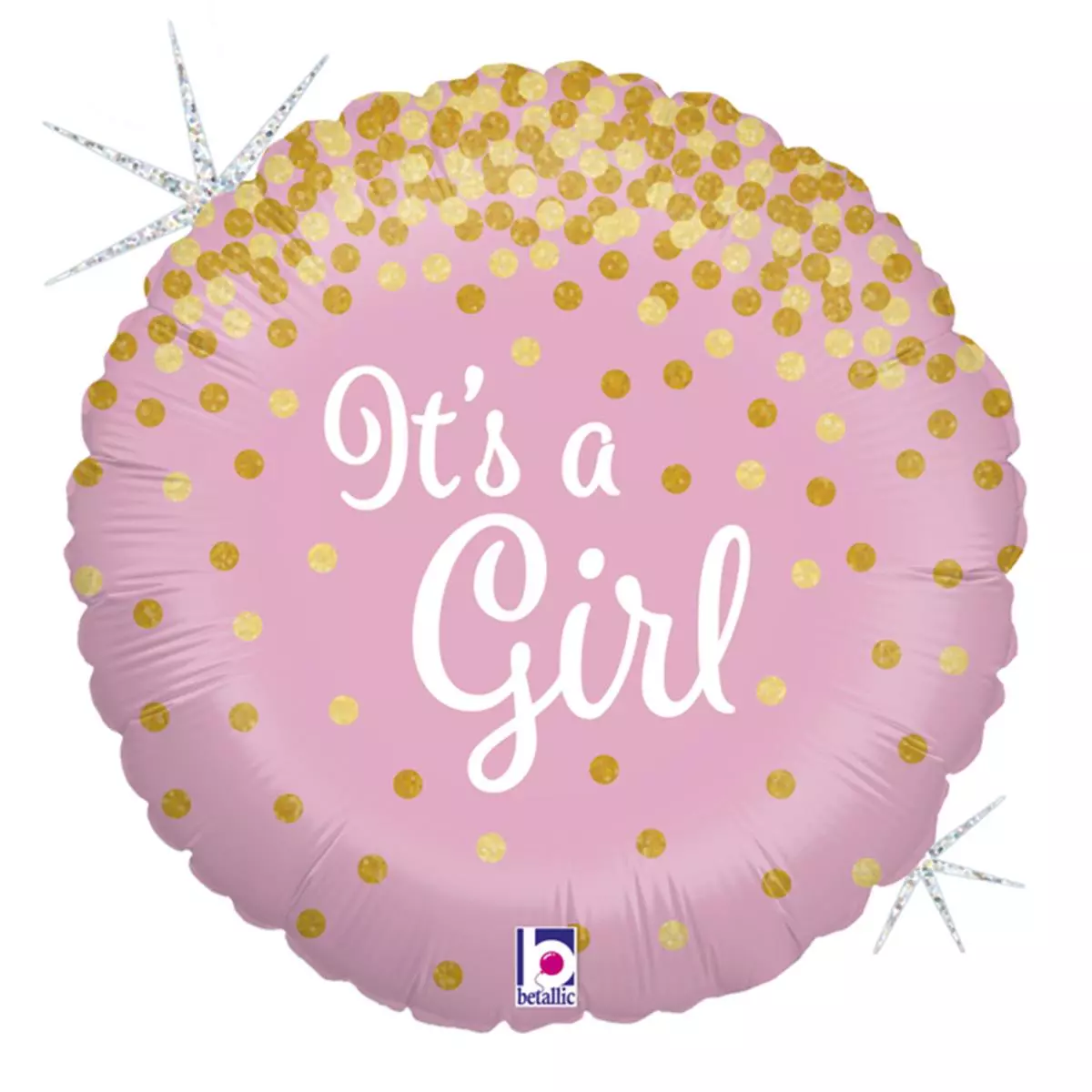 ITS A GIRL GLITTER HOLO FOLIEBALLONG