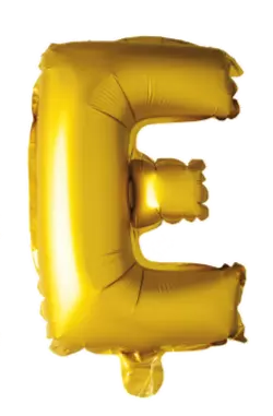 Bokstavballong- E gull 41 cm