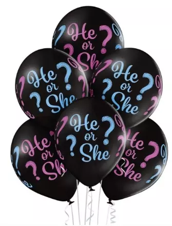 He or she? ballonger 6pk 30cm Ø