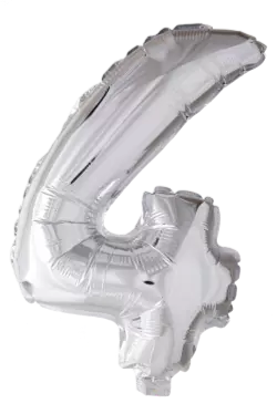 Tallballong 4- sølv 41 cm