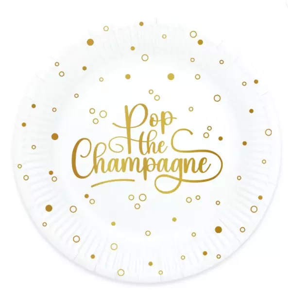 Pop the champagne fat 23 cm 8pk