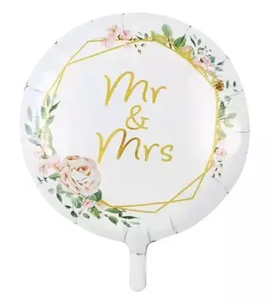 Mr & Mrs flower folieballong