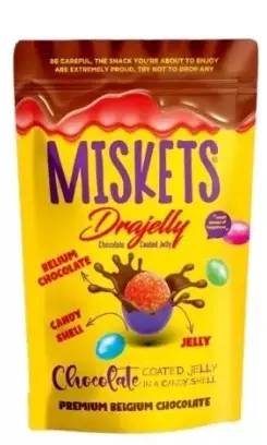 MISKETS CHOCOLATE COATED JELLY IN A CANDY SHELL 120g