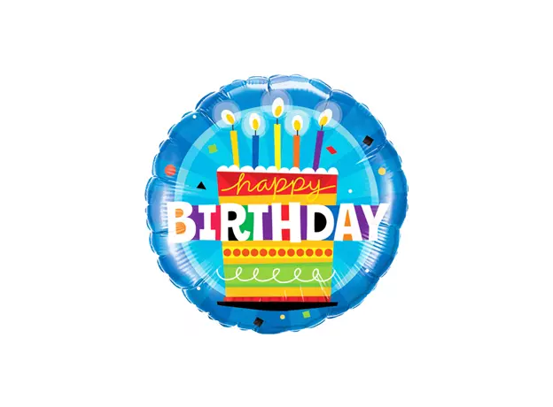 Birthday cake rund folie