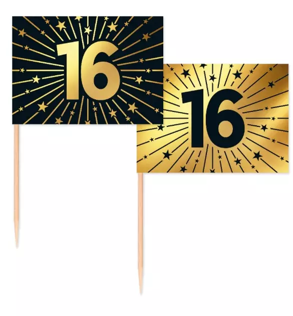 Party picks golden celebration 16 år 50 stk