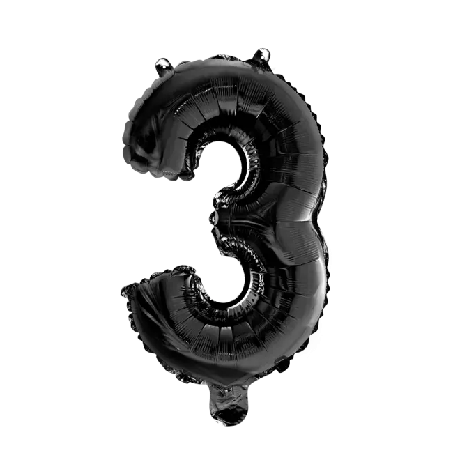 Tallballong 3- svart 41 cm