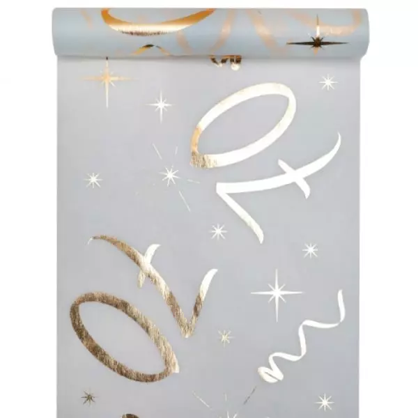 70 år hvit bord-løper 30cm x 5m