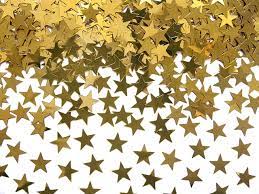 Konfetti gullstjerner