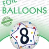 8 år kalas folieballong