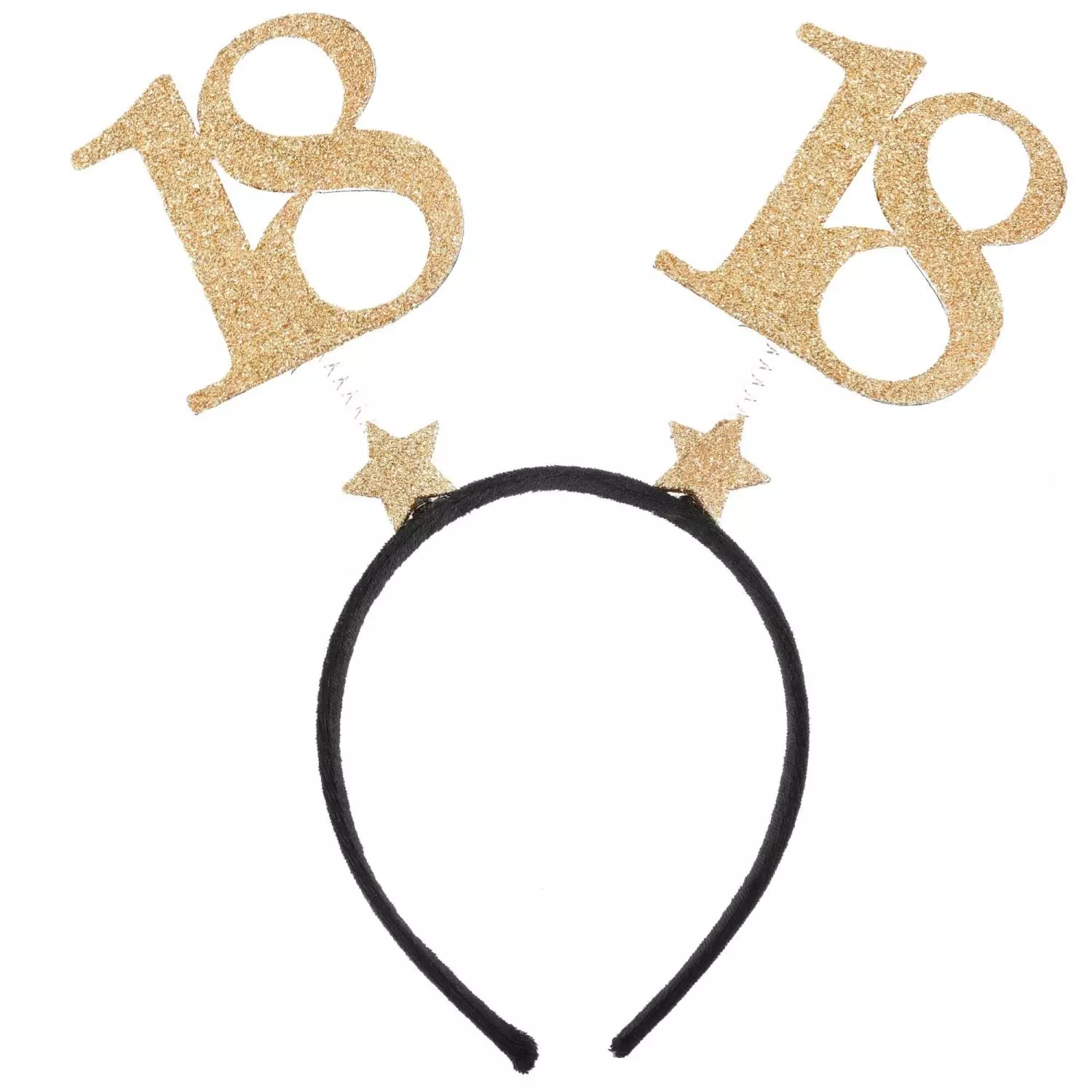 18 års gold glitter hårbøyle