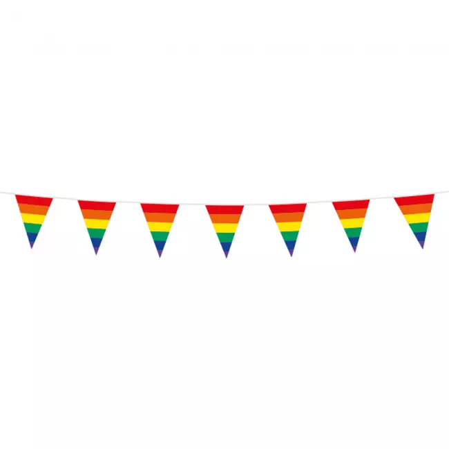 Rainbow flagbanner 3 meter, 10x15cm
