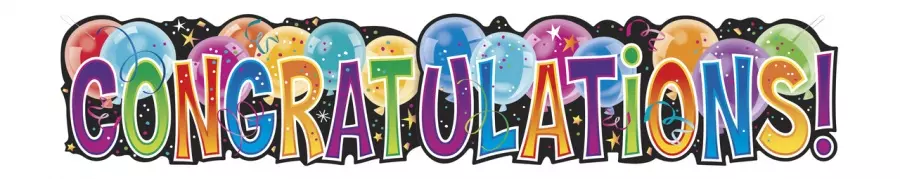 Congratulations giant jointed banner