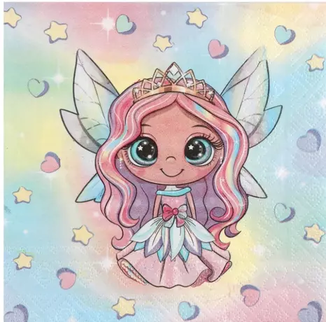 Princess unicorn servietter 20pk
