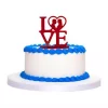 Metall kaketopp rød LOVE 19x19cm