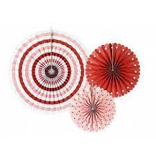 Paper rosettes 3 pk