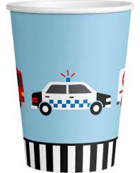 Uttrykningskjøretøy pappkopper 8pk