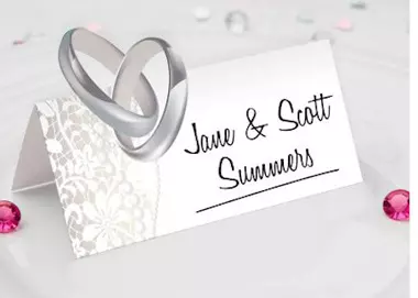 Bordkort bryllup 36 stk