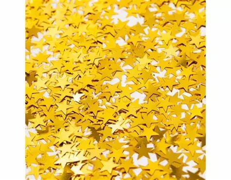 Bordkonfetti gull stjerner