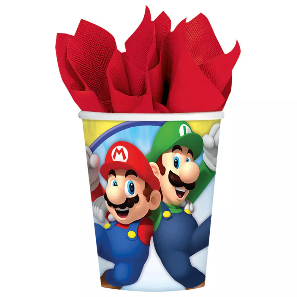 Super Mario pappkopper 8 pk