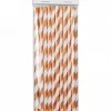 Papirsugerør metallic rosegold striper 20pk