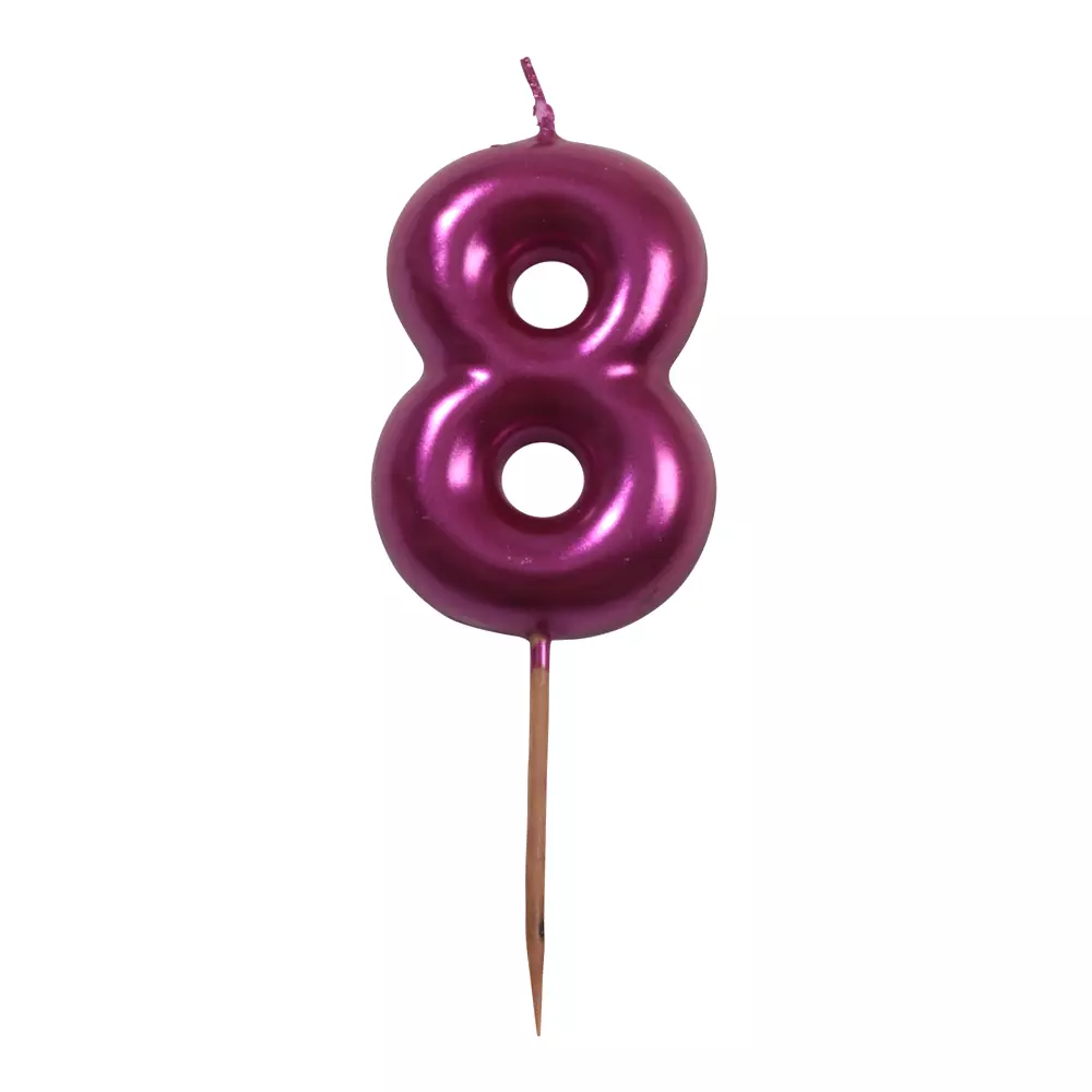 Birthday candle pink 8