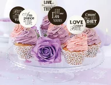 Cupcake toppers Sweet love 6 stk