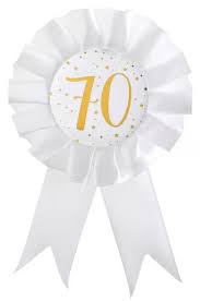 70 år gold age rosette