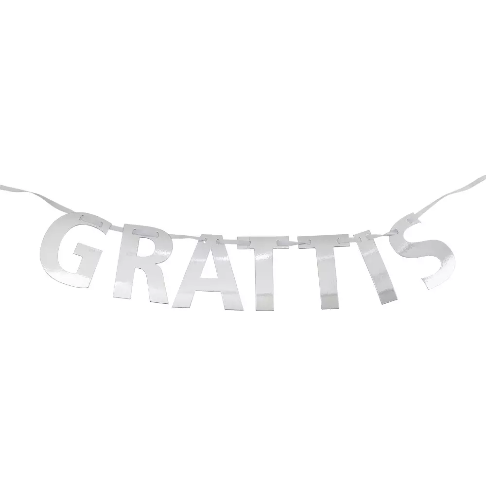 Banner GRATTIS sølv 2m