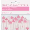 Mini tåteflasker konfetti rosa