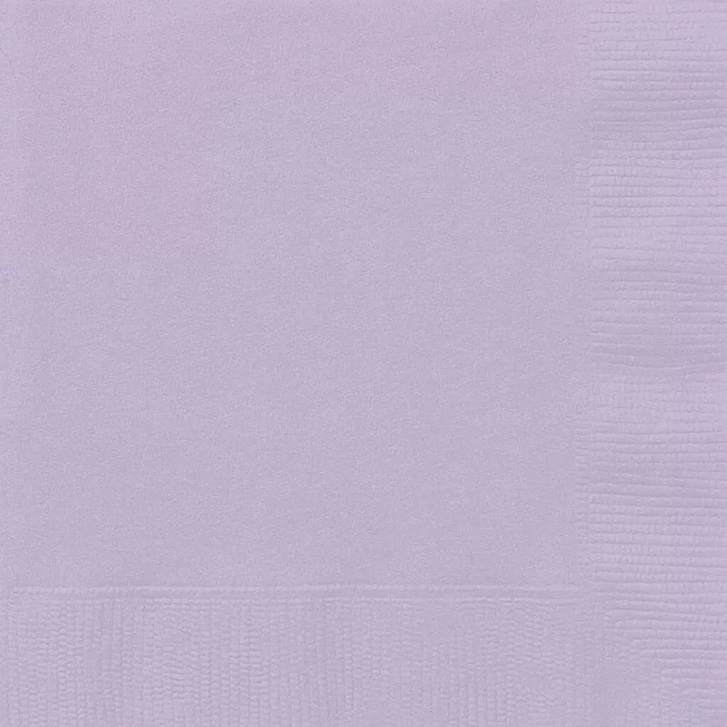 20 Drikkeservietter ensfarget lavendel- 25x25cm