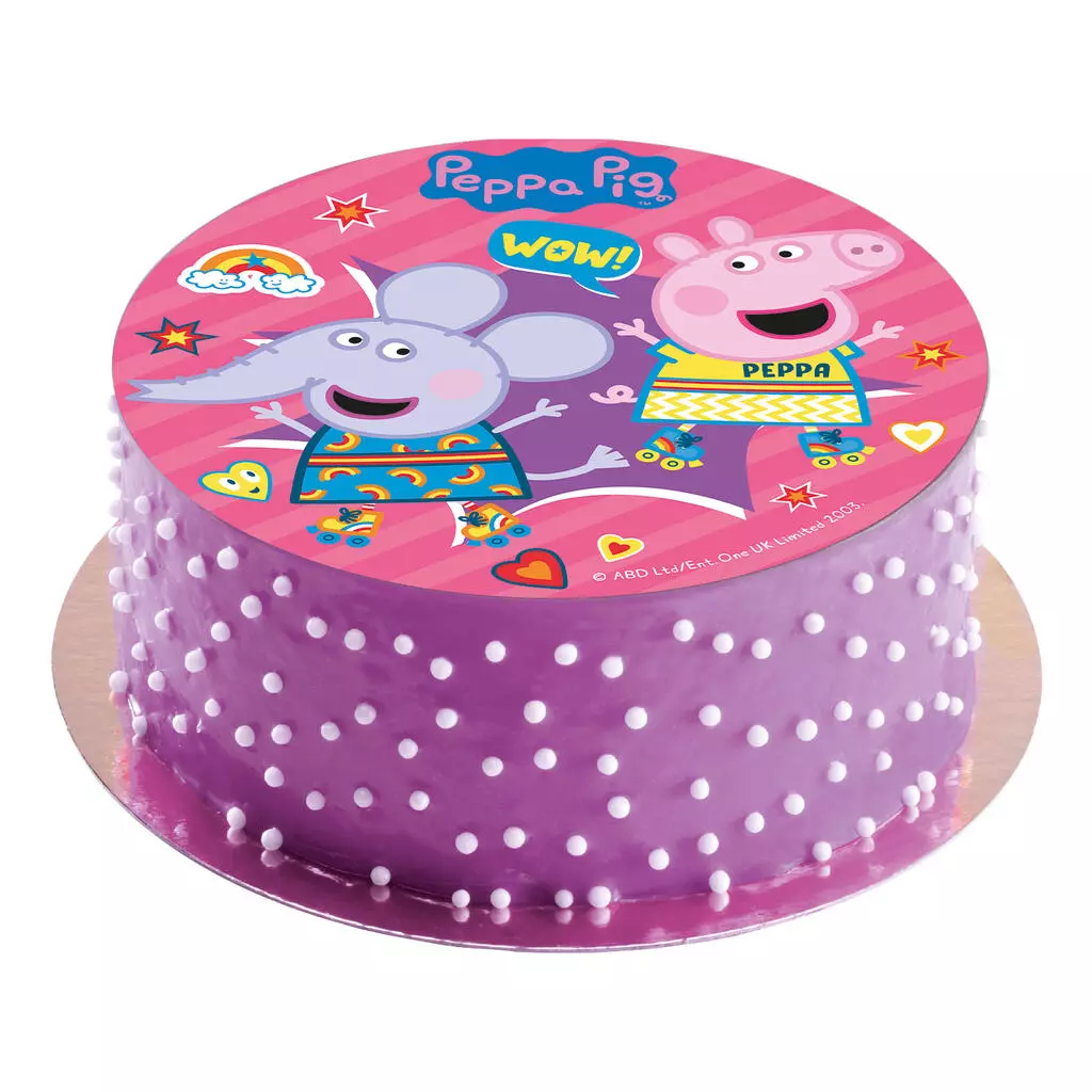 Kakebilde Peppa Gris 20 cm, Sukkerfri