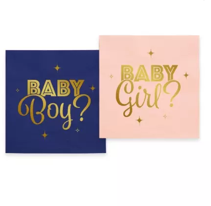 Gender reveal servietter 20 pk