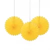Gule pyntevifter 3 pk 15 cm