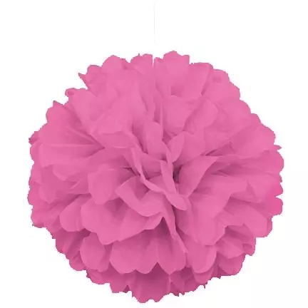 Magenta pom-poms 40,6cm