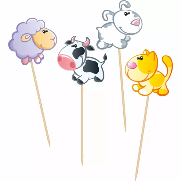 24 wood picks 1st birthday