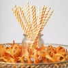 Papirsugerør orange stripet 20 pk