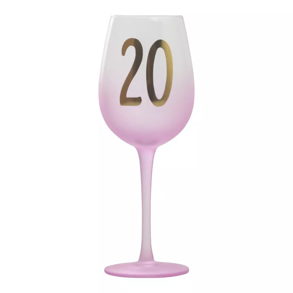 Wine glass pink 20 år