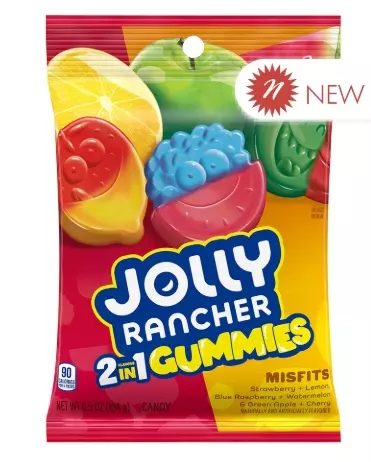 JOLLY RANCHER 2IN1 GUMMIES MISFITS PEG BAG 184g