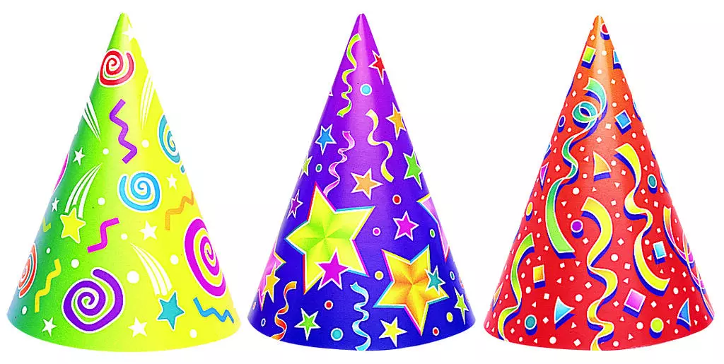 Bursdagshatter Kaleidoskop 6pk